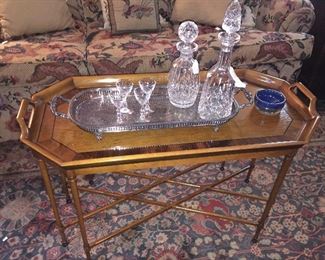 Waterford Lismore decanters and Waterford Lismore Hurricane lamps