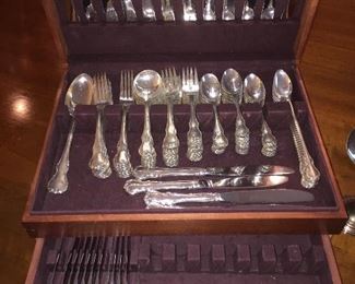 Sterling Flatware place settings for 16. “French Provential