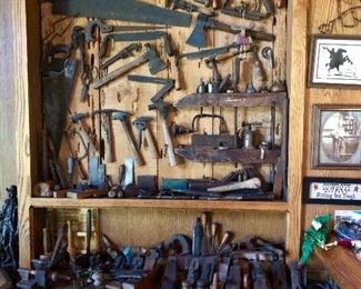 Tons of vintage wood-working tools