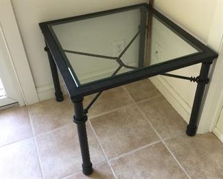 WILLIS WAYSIDE HEAVY IRON / GLASS TABLESTABLESTABLES