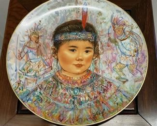 Edna Hibel "Chief Red Feather" Plate