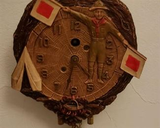 Vintage Keebler Boy Scout Clock  c 1920-1940  Keebler Clock Company