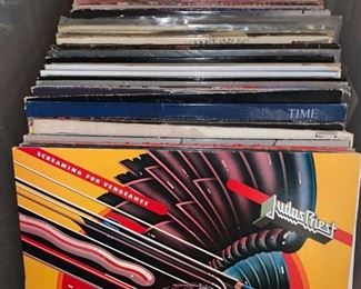 Many vinyl records