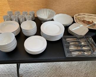 Crate and Barrel Flatware and Dining Set