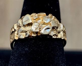 Nugget Ring, 14k 5.22g