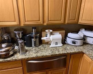 Kitchen Appliances including Nesco, Health Craft, Cuisinart, and Breville