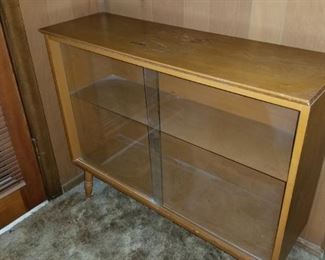 MidCentury Modern glass front bookcase