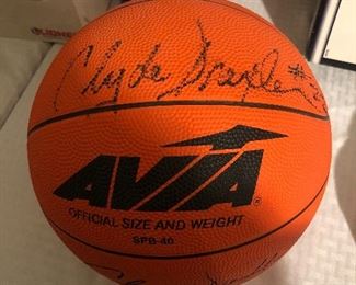 Autographed Clyde Drexler Basketball