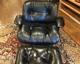Here's one of the best items in the entire house, a good repro Herman Miller Eames lounge chair & ottoman.