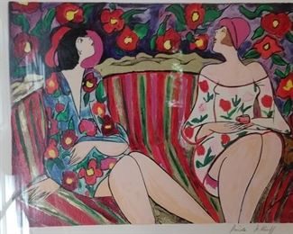 Signed/numbered lithograph#255/350, by Linda Kniff, born 1949.