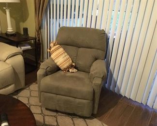 This chair swivels &  rocks