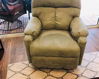 Smaller recliner that rocks and swivels