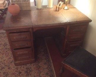 Old oak desk