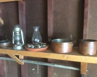 Old copper pots