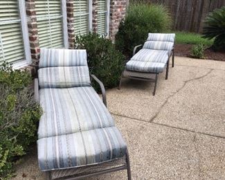 Two chaise chairs