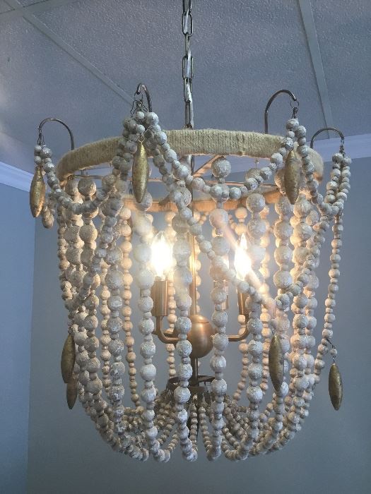 Bead chandelier, 18” x 18”