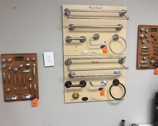 Sample board of hardware