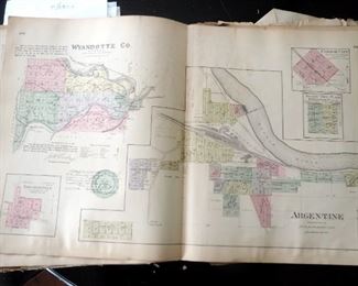 Kansas State Atlas 1887, Including Maps Of Olathe, Wichita, Shawnee, Desoto And More, Only 57 Known Copies