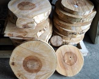 Hand Made Oak Chargers With Live Edge, Qty 20