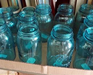 Vintage Blue Ball Perfect Canning Jars, Pints, Qty 4 ,Quart Jars, Qty 19
