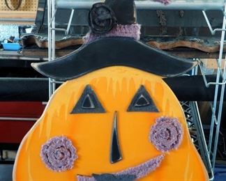 Custom Wood Jack-o-Lantern Wall Hanging