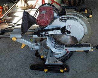 Chicago Electric 12" Double- Bevel Sliding Compound miter Saw With Lazer Guide Model 61969 With Original Owners Manual