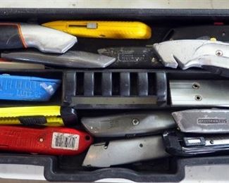Utility Knife Assortment Various Styles Qty 16 Includes Tray