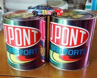 2002 Dupont Motor Sports Jeff Gorton Commemorative Die Cast Cars In Paint Cans