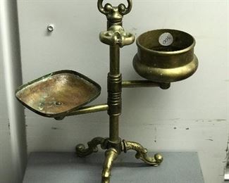 Antique Brass Holder for soap, cup and toothbrush