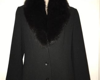 Wool long coat , France, fox
