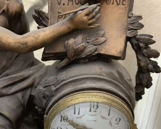 French Bronze Mantel Clock mid XIX century
