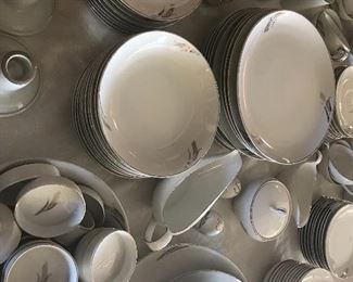 Dishes. China. Noritake platinum plated China. Service for 12.