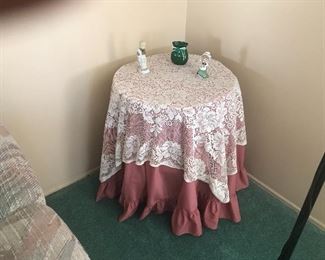 Table. Ed table. Lace.