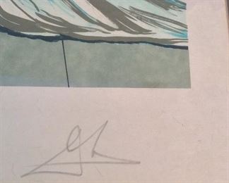 Salvador Dali, "Dream Passage", Signed and Numbered Lithograph, 93/300. 26" x 34". With DALART N.V. Blindstamp on Lower Left Corner. 
