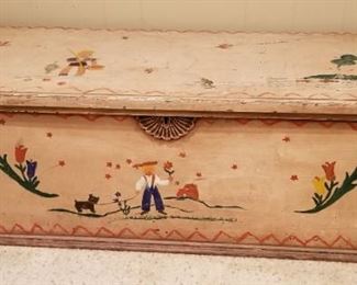 Vintage Painted Toy Chest