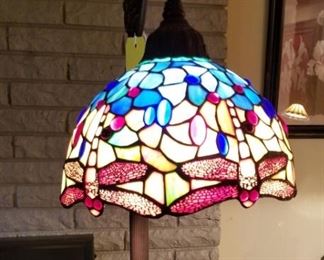 Stained Glass Floor Lamp Dragonflies