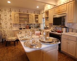 The kitchen is full.  