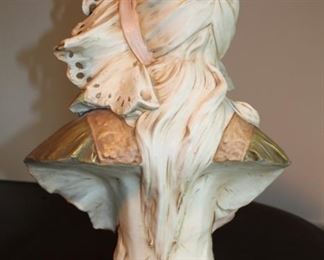Backside of Royal Dux lady bust.  