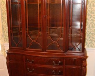 Antique mahogany  breakfront/china cabinet.  