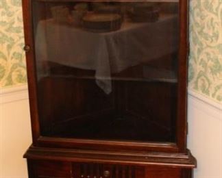 Corner display cabinet.  