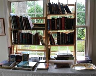 Large amount of books.  