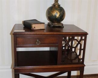 Small table with lamp.  