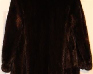 Back of mink fur coat.  