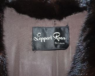 Label on fur coat.  