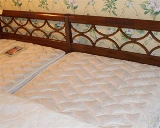 Bed with mattresses.  