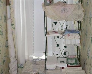 Large amount of lovely linens.  Please note - all curtains and draperies are to be sold.  