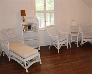 Antique wicker furniture.  