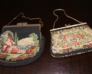 Two petit point purses.  