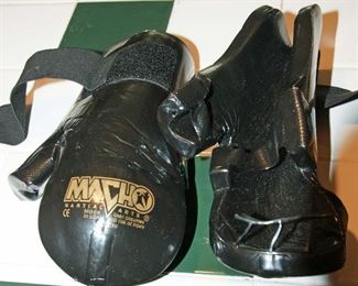 Kid's Sparring Gloves, part of a complete Macho set (Head, Feet, Shin, & Bag)