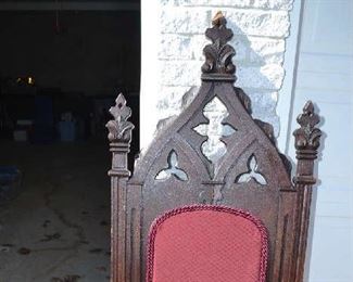 1500'S ENGLISH BISHOP ALTAR CHAIR.  VERY RARE.
